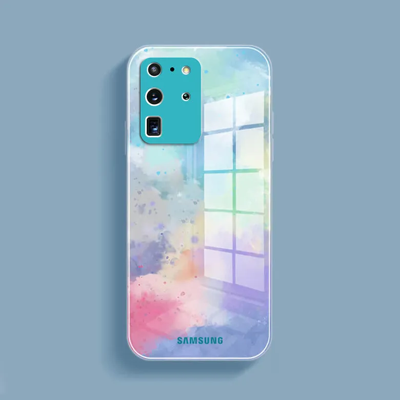 Galaxy S20 Ultra Watercolor Splatter Glass Back Case