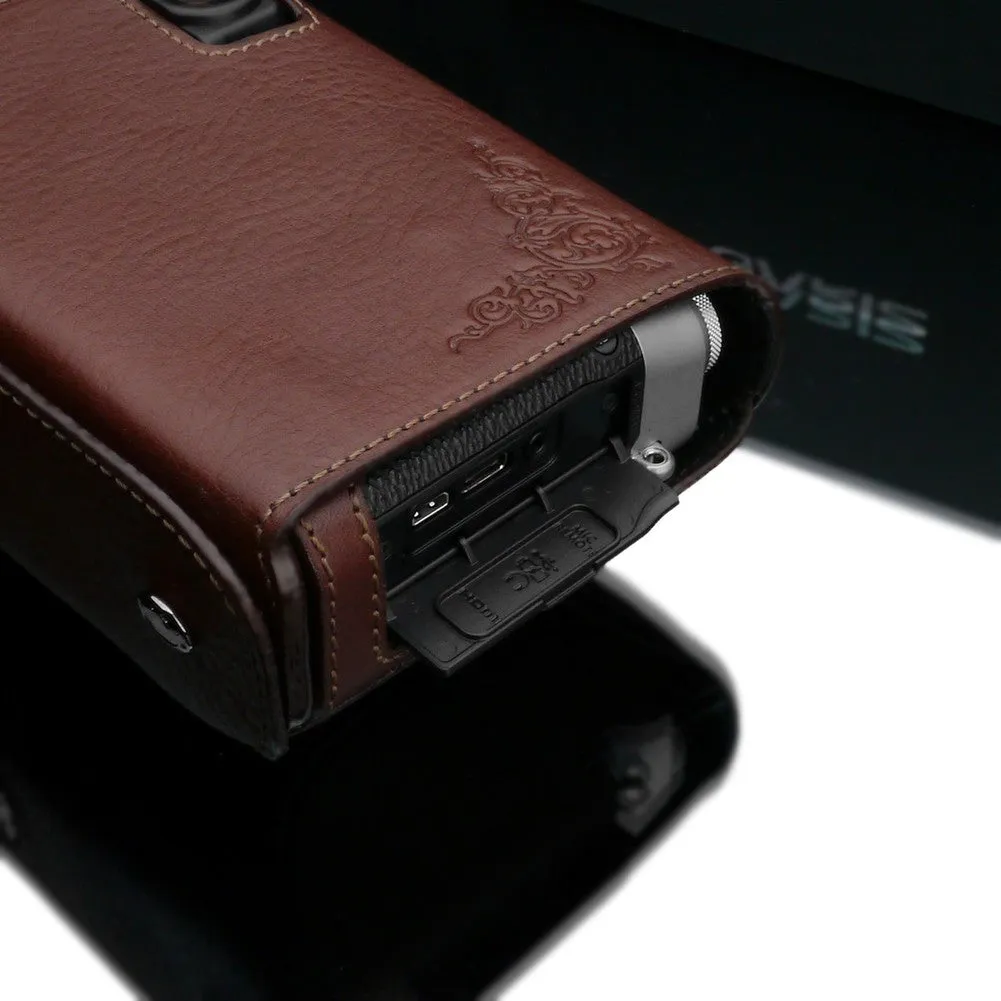 Gariz HG-CCX100VBR Brown Leather Camera Cover for Fuji X100V (Cover Only) (DEMO STOCK)