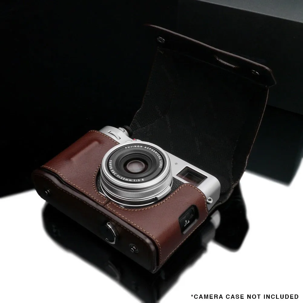 Gariz HG-CCX100VBR Brown Leather Camera Cover for Fuji X100V (Cover Only) (DEMO STOCK)