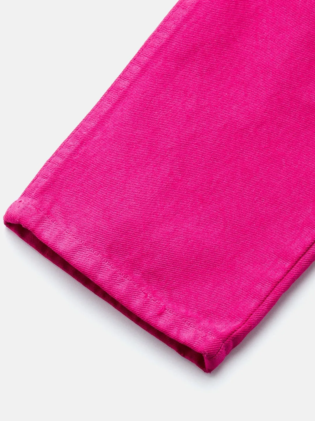 Girls Fuchsia Front Pocket Straight Jeans - Lyush Kids