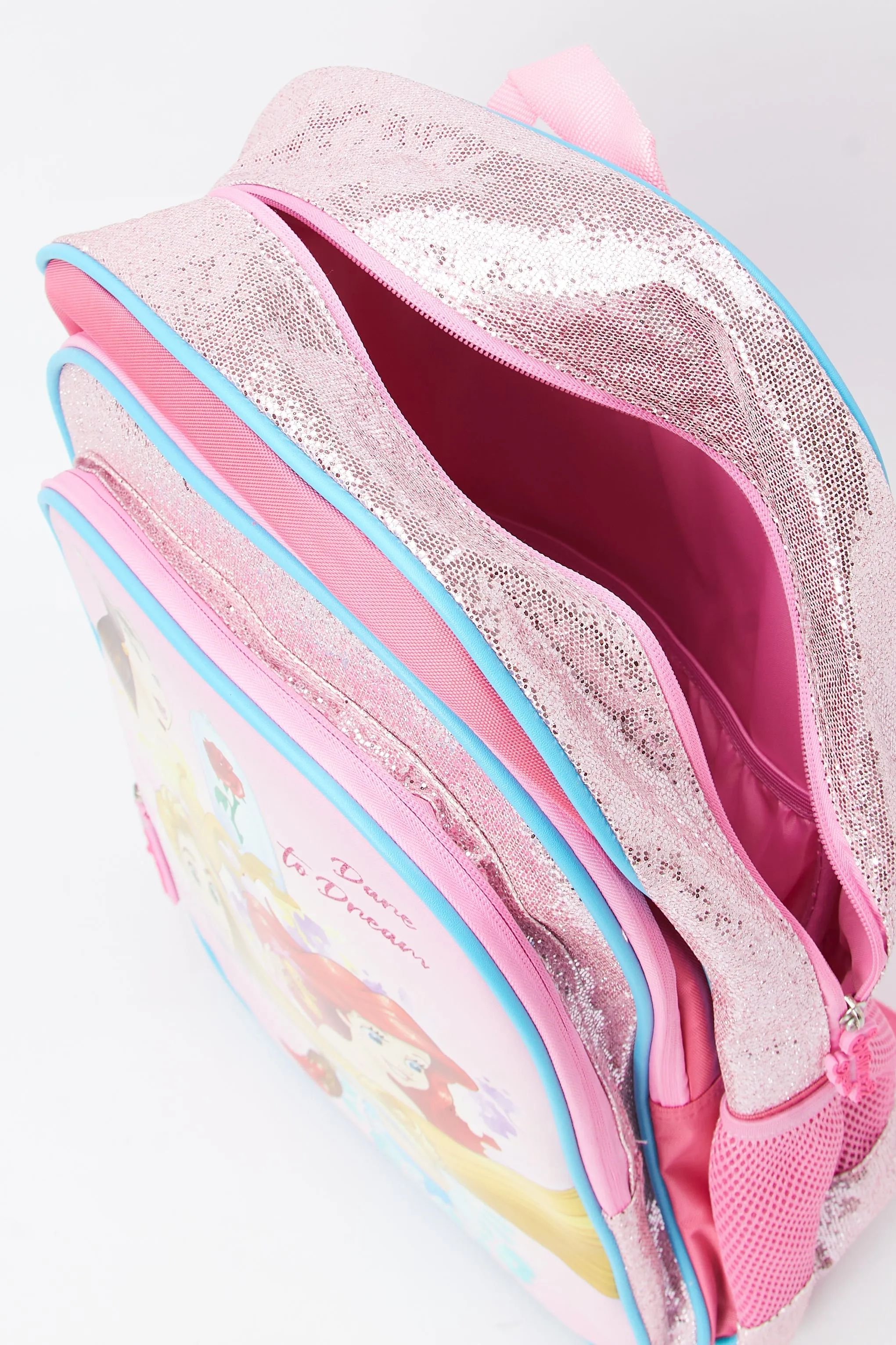 Girls Pink Disney Princess Dare To Dream 18" Backpack