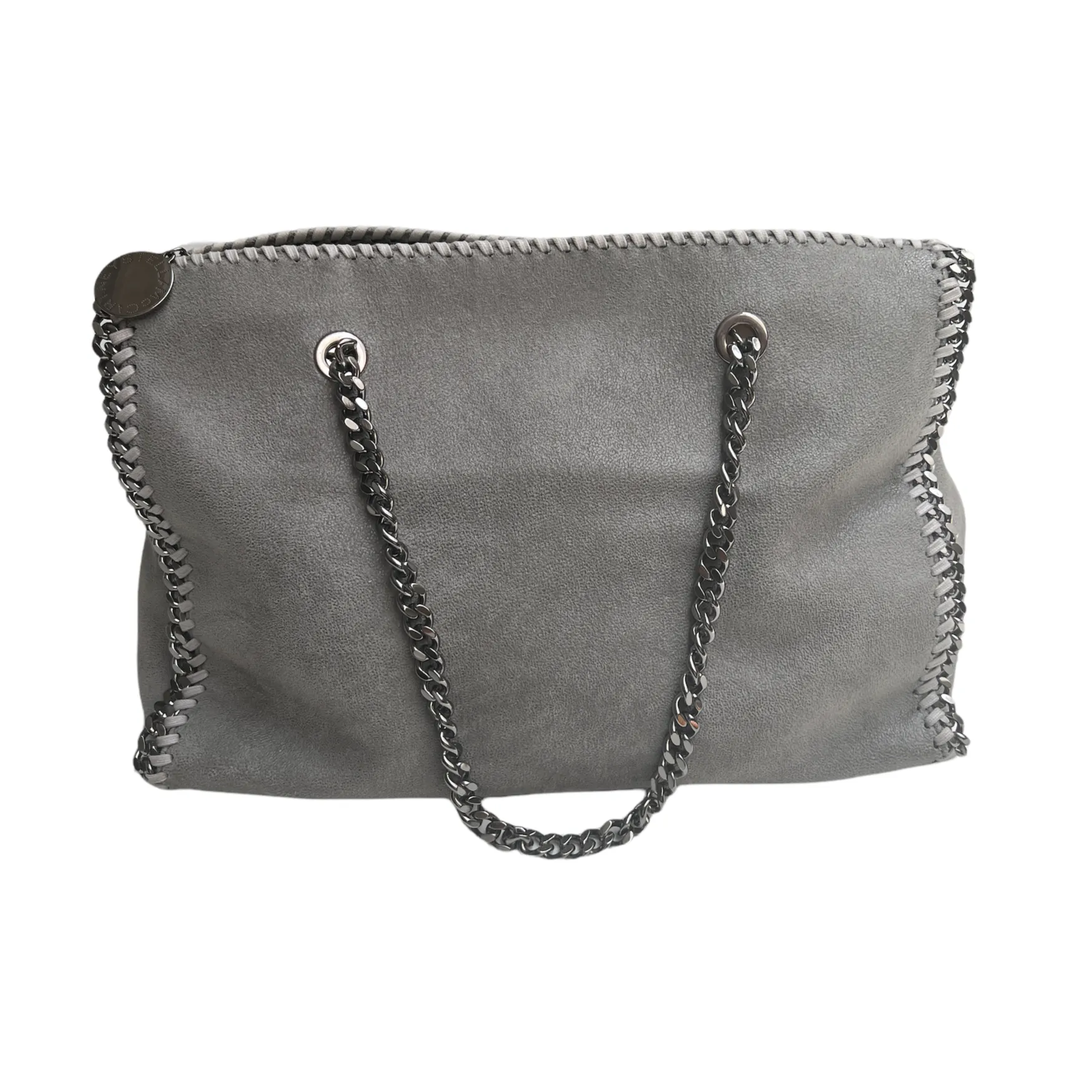 Grey Vegan Suede Tote