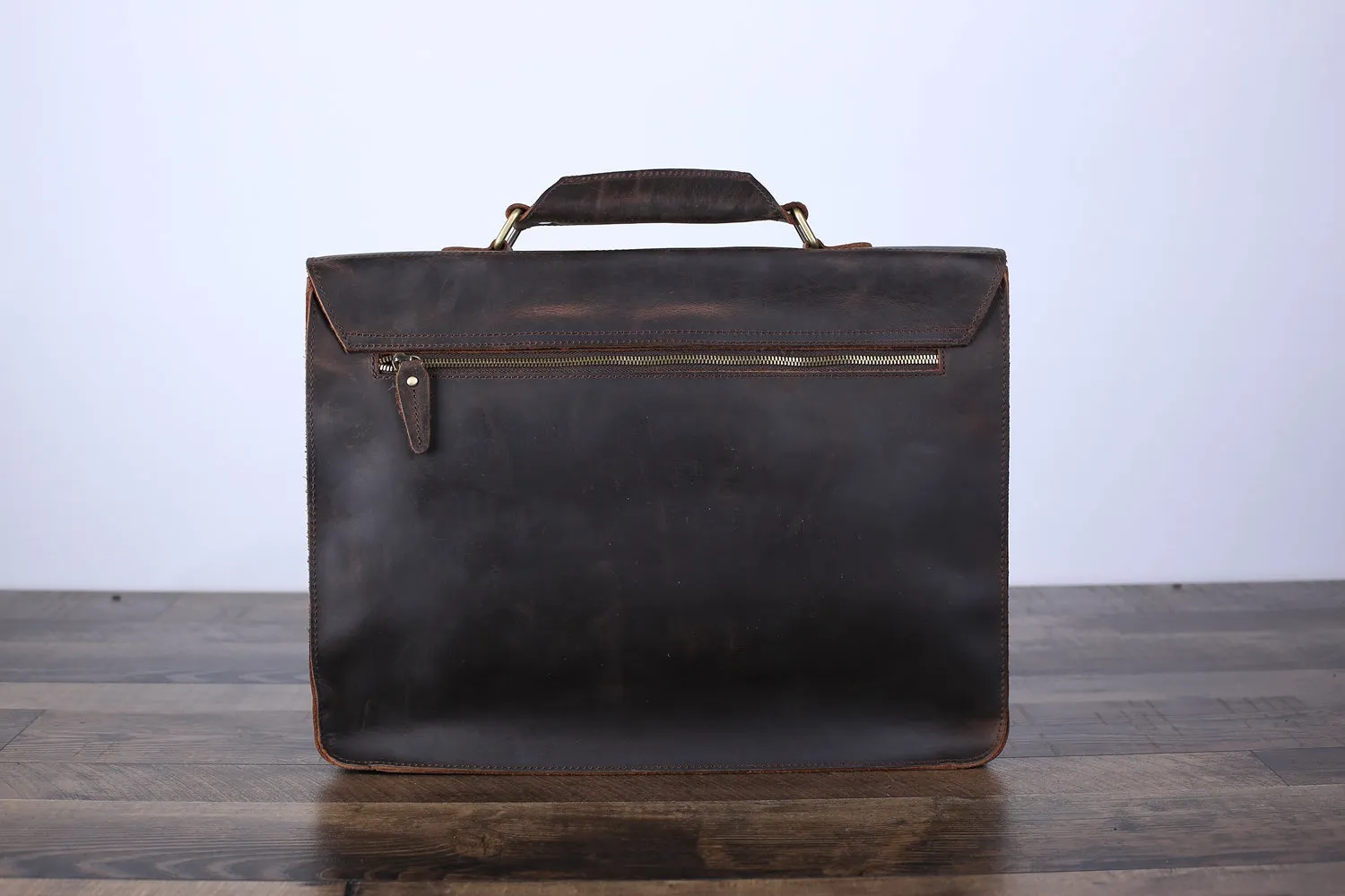 Handmade Vintage Men Leather Briefcase Messenger Bag Men Leather Shoulder Bag School Laptop Bag