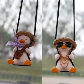 Hanging Car Pendant Cute Swinging Duck Ornament