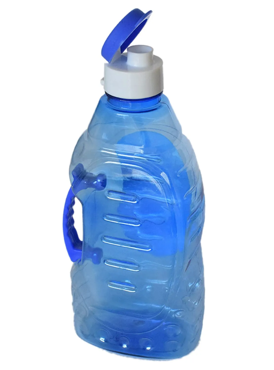 Heart Home Tranasparent Platic Water Bottle with Handle, 1500ml (Blue)-50HH01877