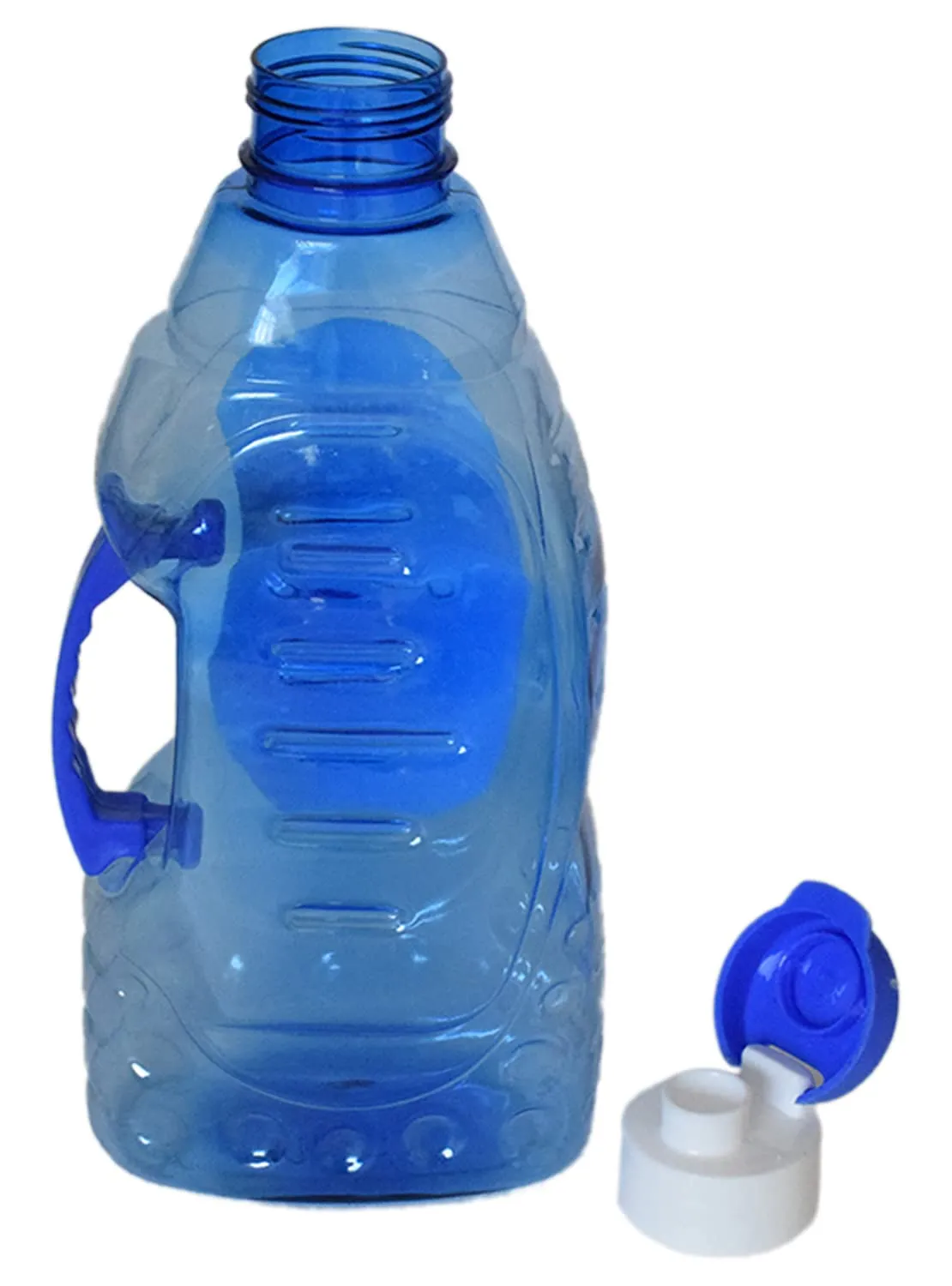 Heart Home Tranasparent Platic Water Bottle with Handle, 1500ml (Blue)-50HH01877