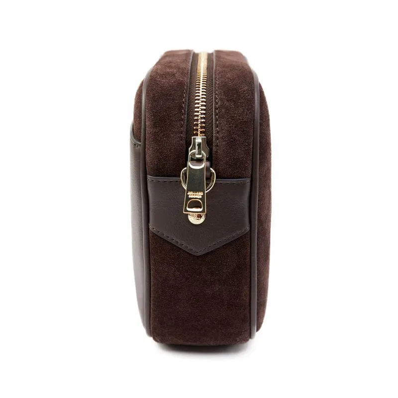 Holland Cooper Soho Ladies Camera Bag - Chocolate Suede