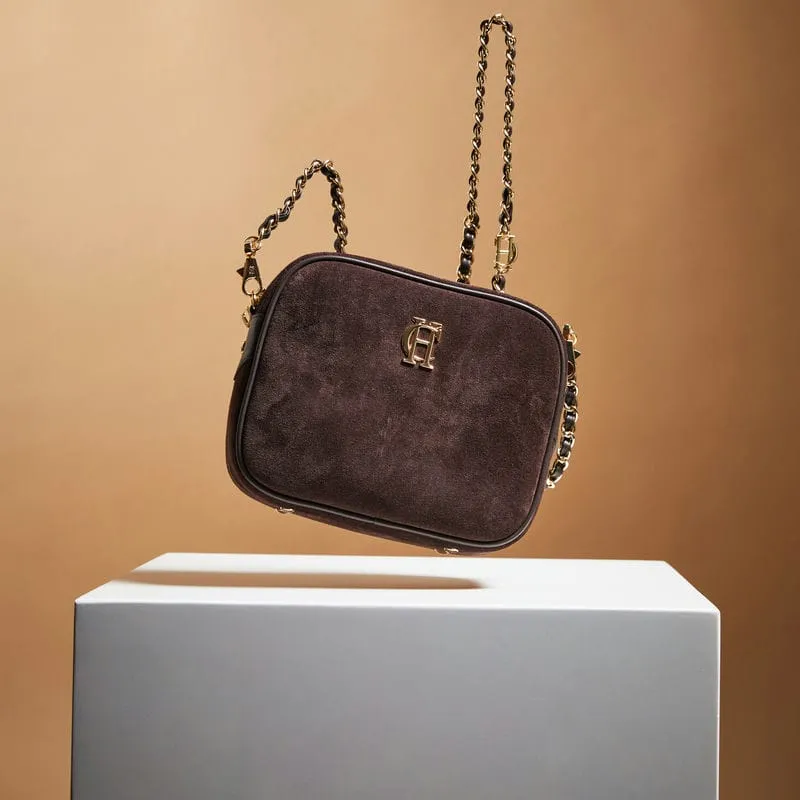 Holland Cooper Soho Ladies Camera Bag - Chocolate Suede