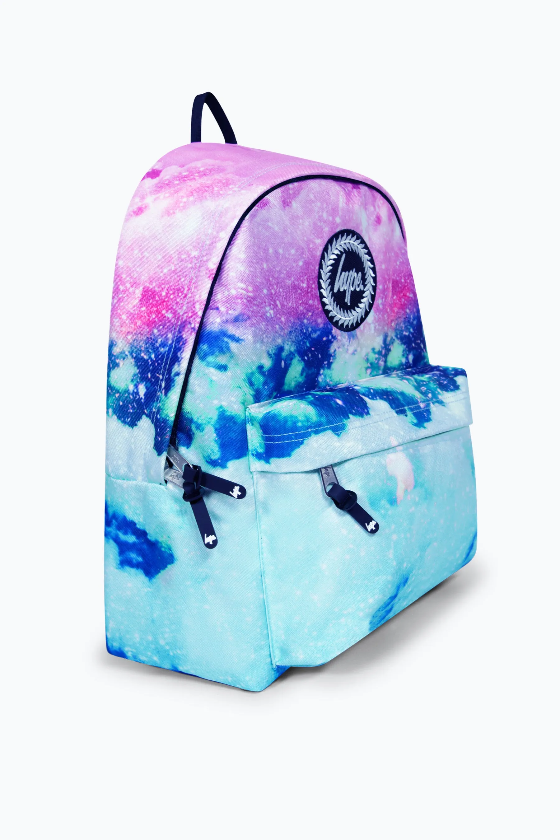 Hype Iconic Pink/Blue Glitter Skies Girls School Backpack