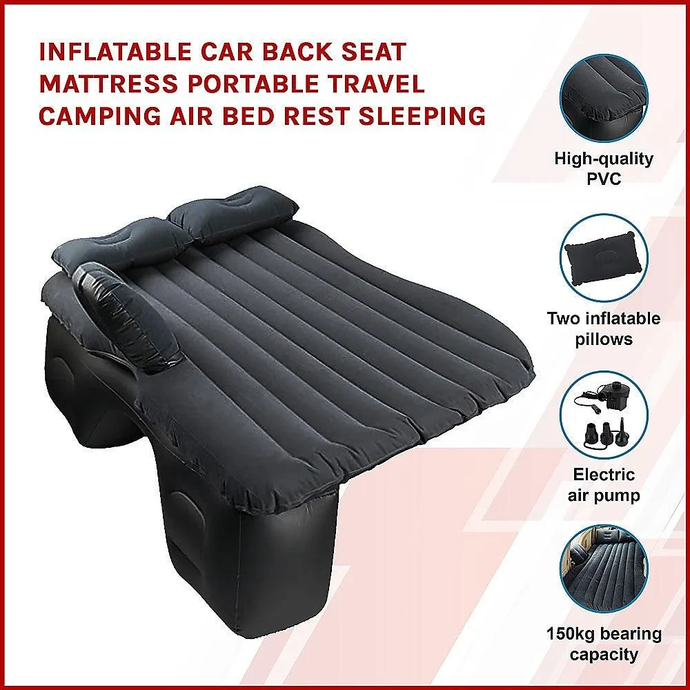 Inflatable Car Back Seat Mattress Portable Travel Camping Air Bed Rest Sleeping