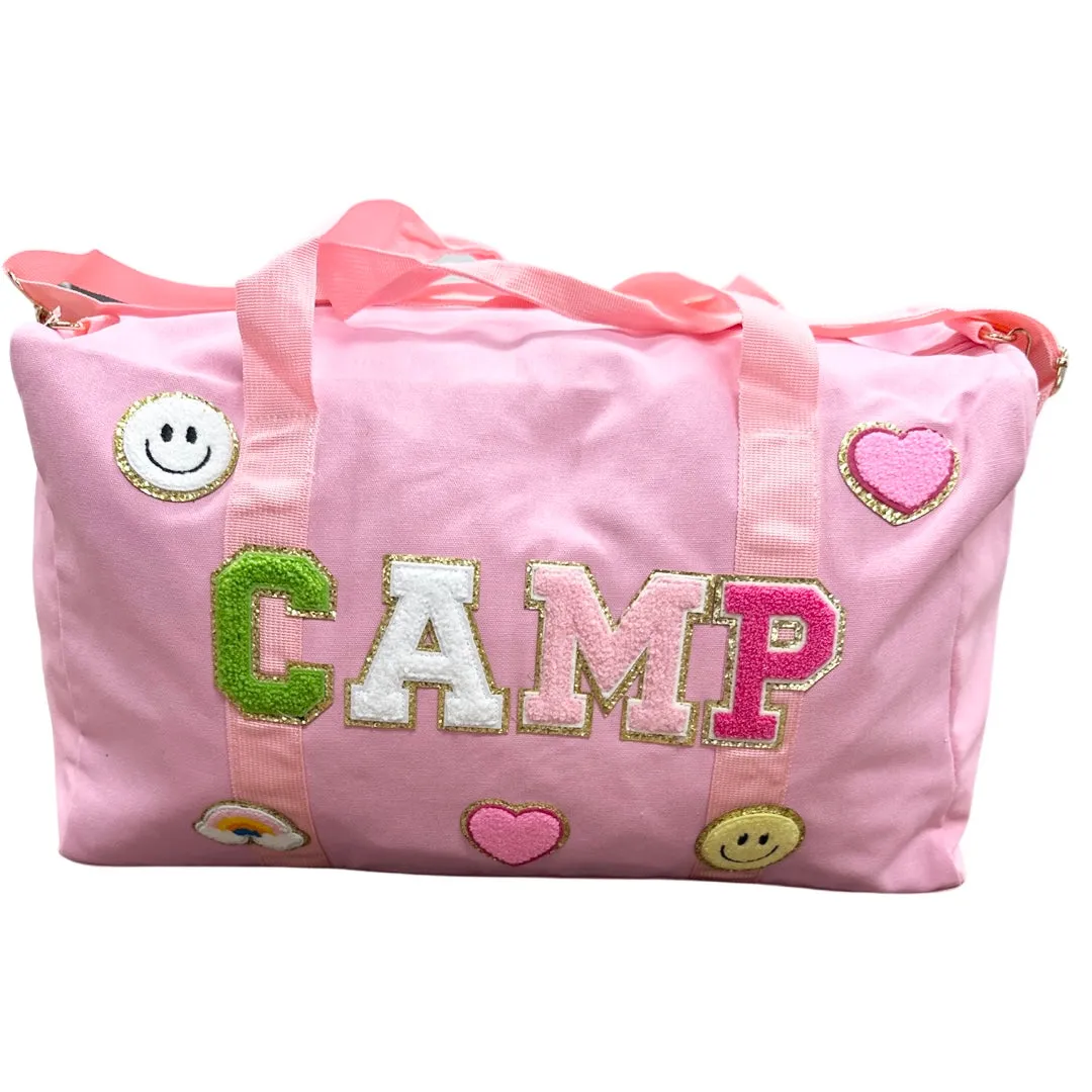 Julie & Judah Camp Pink Canvas Duffle Bag