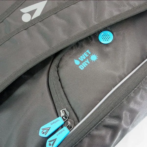 Karakal Pro Tour 2.1 Comp 9 Racket Bag Wet & Dry Compartment Side Pockets Blue