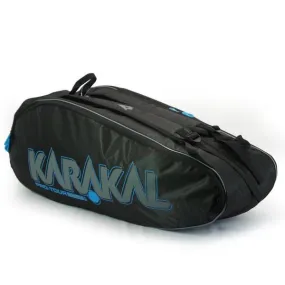 Karakal Pro Tour 2.1 Comp 9 Racket Bag Wet & Dry Compartment Side Pockets Blue