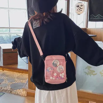 Kawaii ITA PU Cross Body Plush Bag - Kawaii Bag