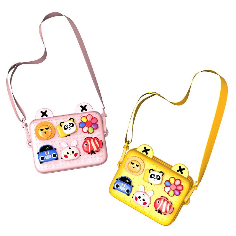 Kids Tide Satchel Cartoon Crossbody Bag-Yellow