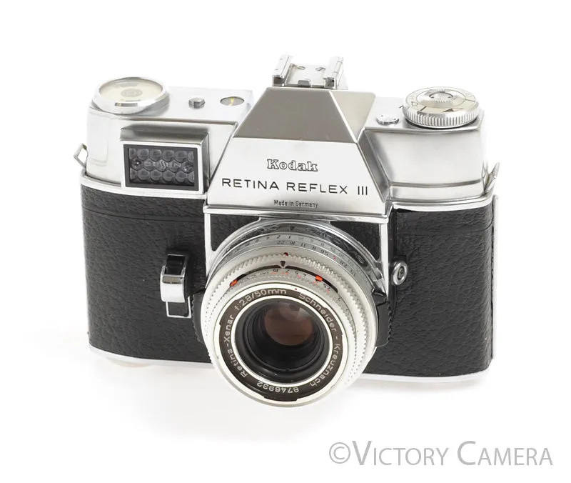 Kodak Retina Reflex III with Retina-Xenon 50mm f2.8 Lens -Clean-