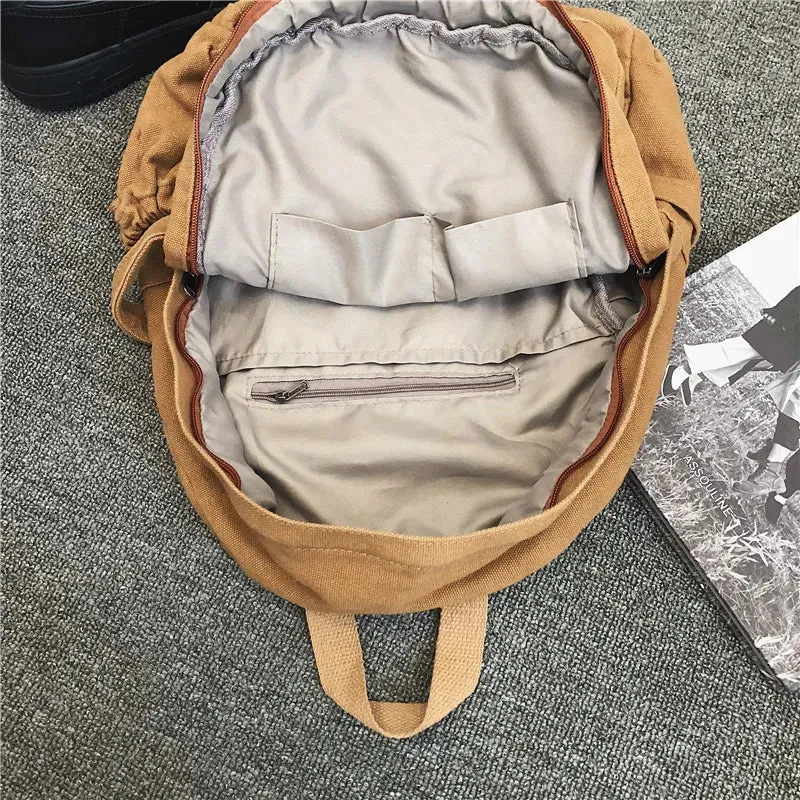 Large Canvas School Backpack