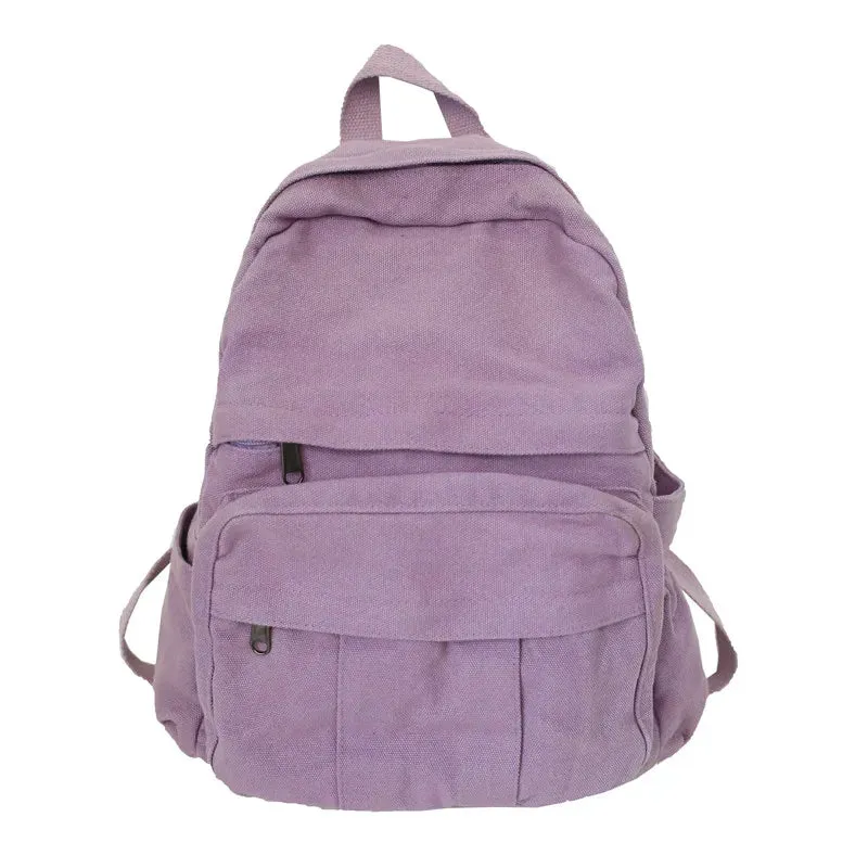 Large Canvas School Backpack