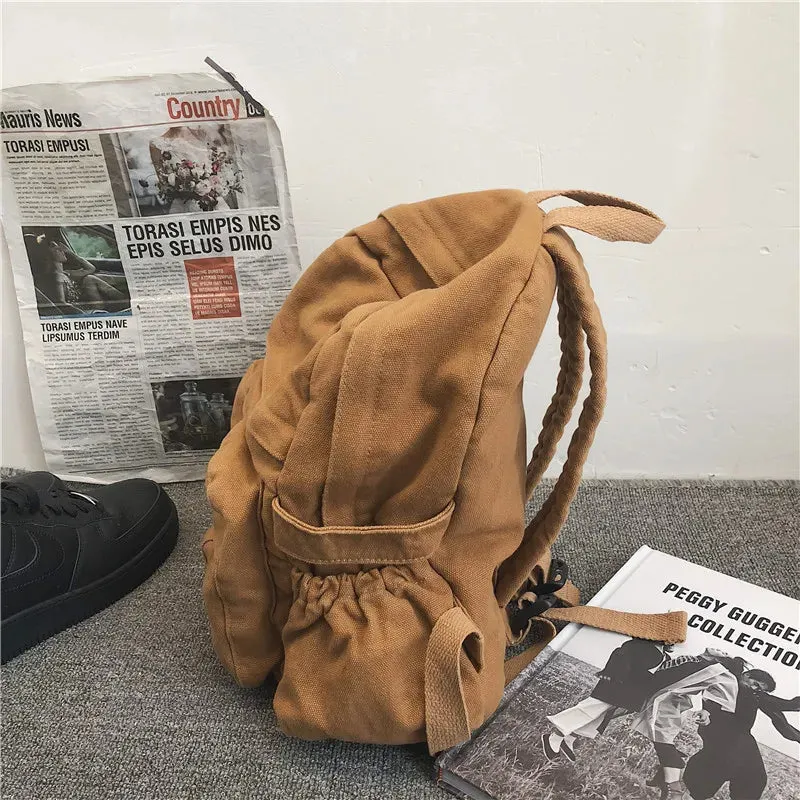 Large Canvas School Backpack