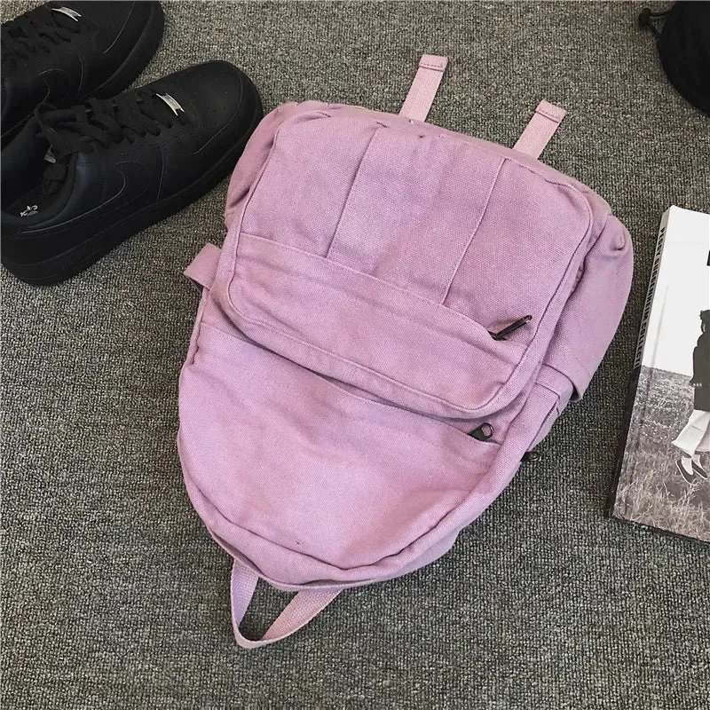 Large Canvas School Backpack