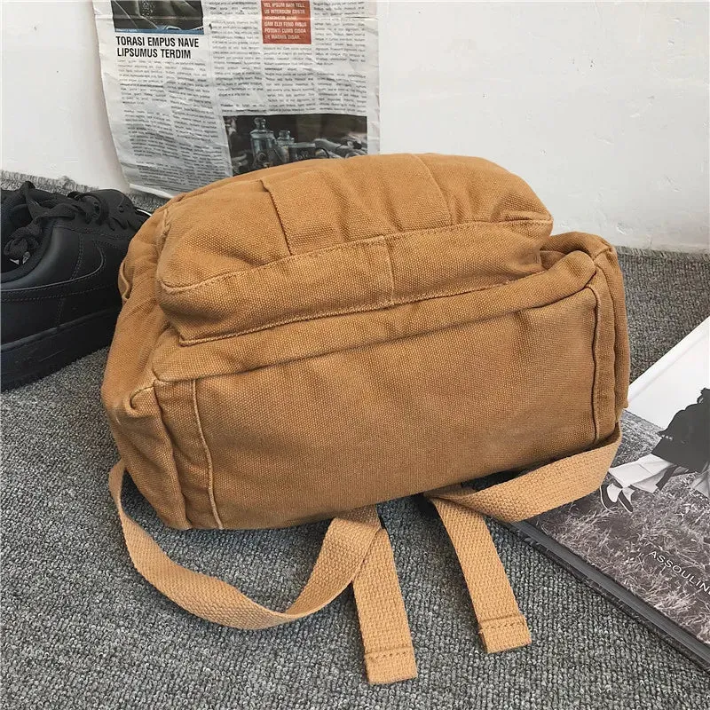 Large Canvas School Backpack