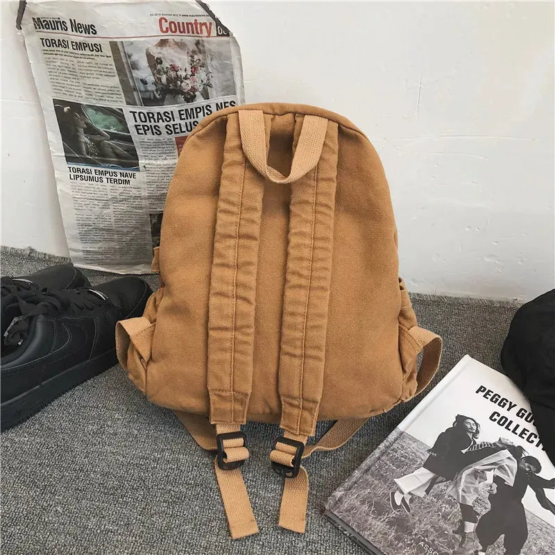 Large Canvas School Backpack