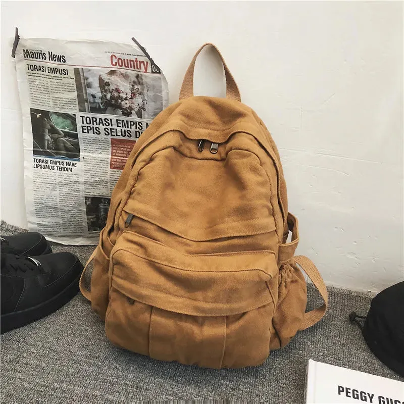 Large Canvas School Backpack