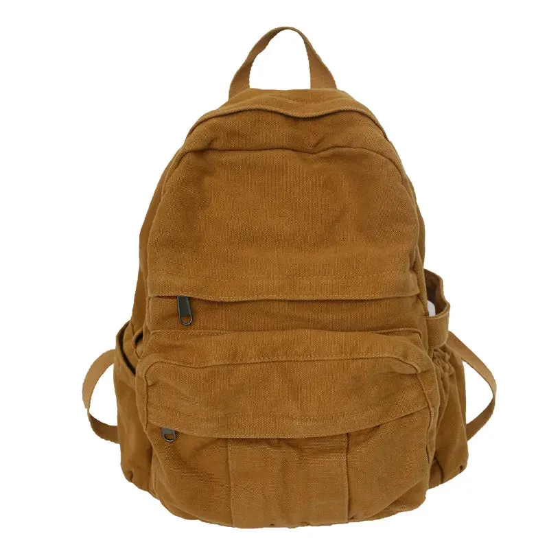 Large Canvas School Backpack