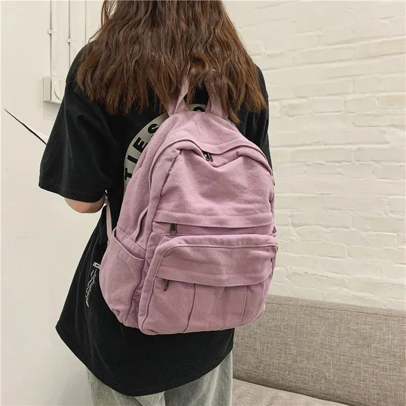 Large Canvas School Backpack