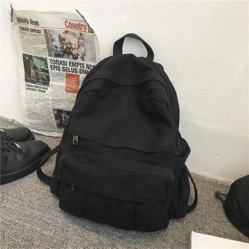 Large Canvas School Backpack