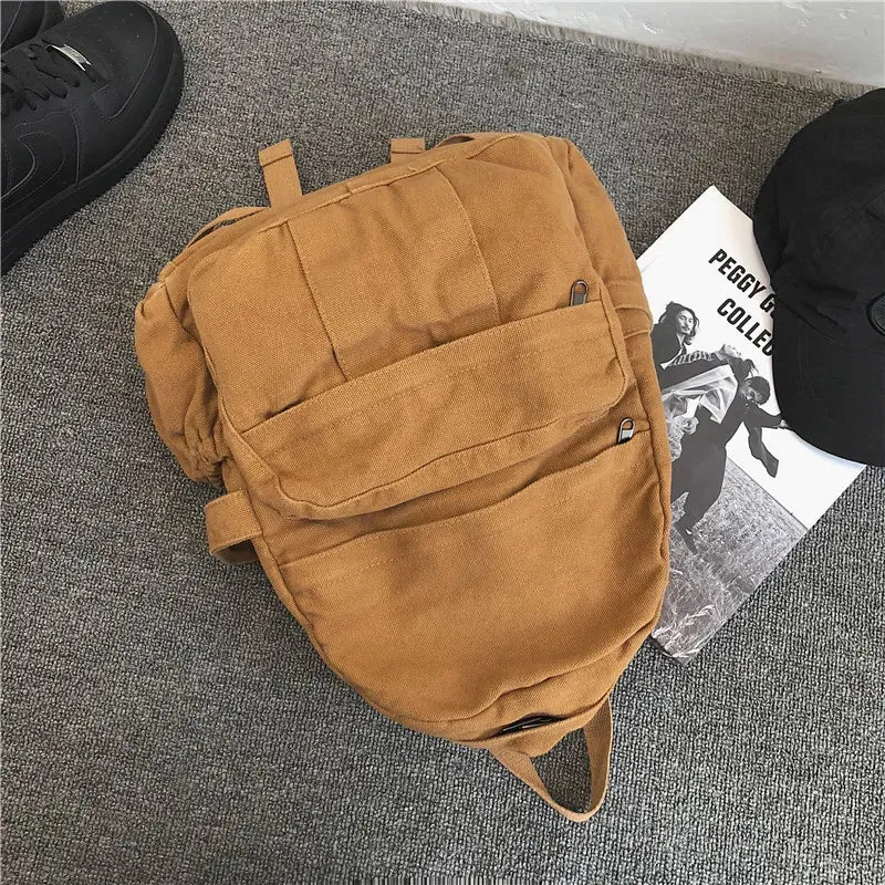 Large Canvas School Backpack