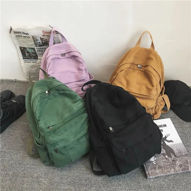 Large Canvas School Backpack