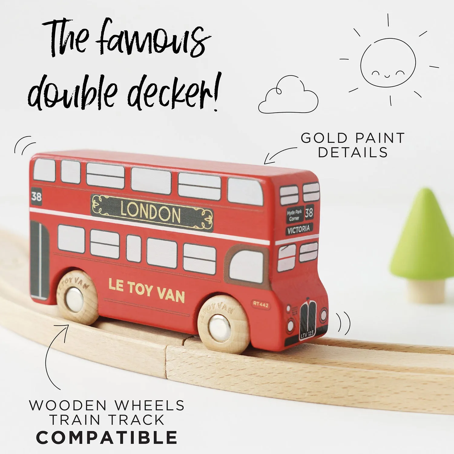 Le Toy Van London Bus Wooden Toy - Numbered Limited Edition