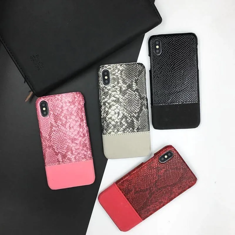 Leather Crocodile Case For iPhone X XS