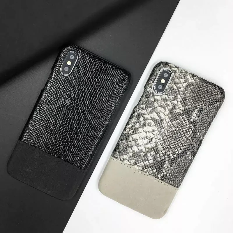 Leather Crocodile Case For iPhone X XS