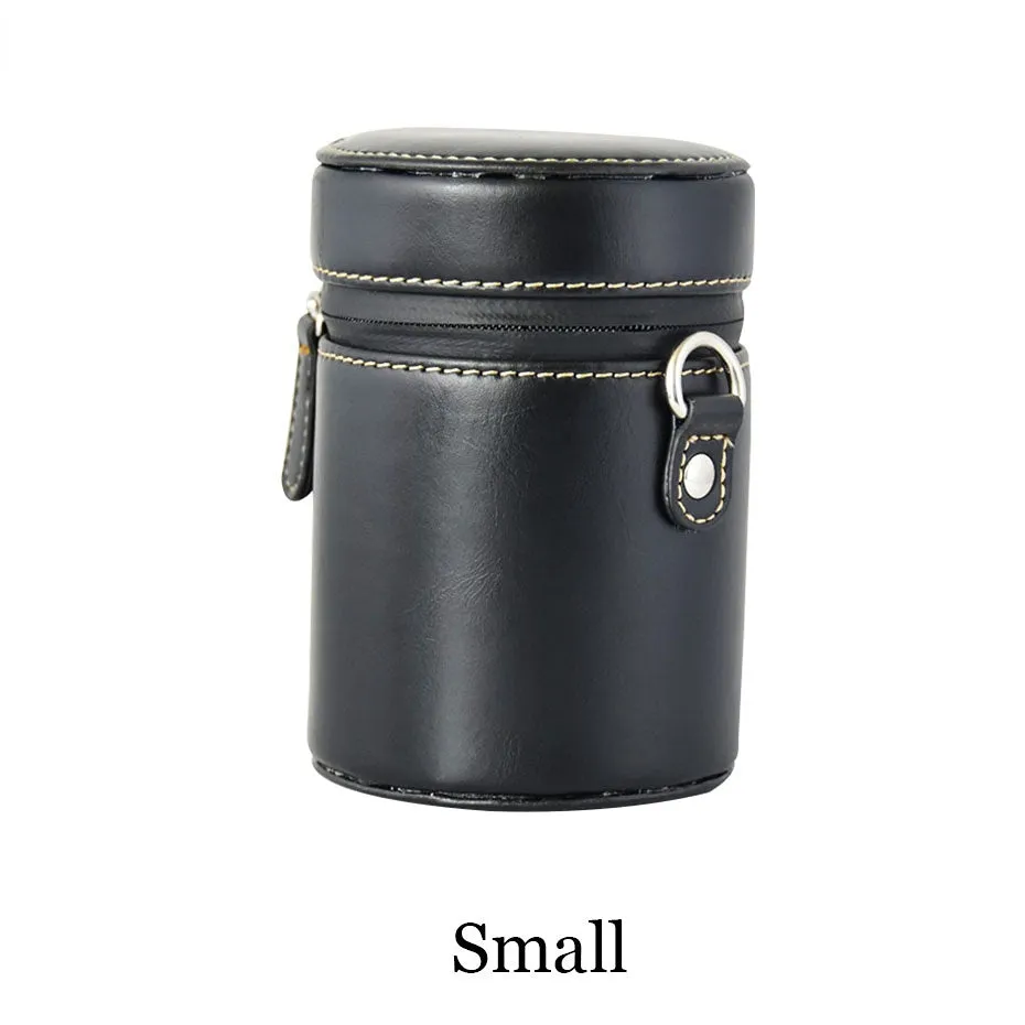 Lens Bag Retro Hard PU Leather Lens Case for Canon Nikon Sony Pentax Fujifilm Tamron Sigma Pouch Protector Universal