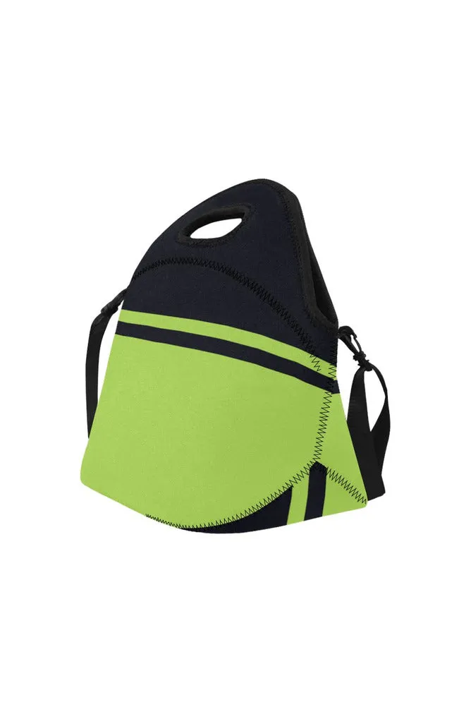 Lime Green & Eclipse Blue Neoprene Lunch Bag/Large (Model 1669)