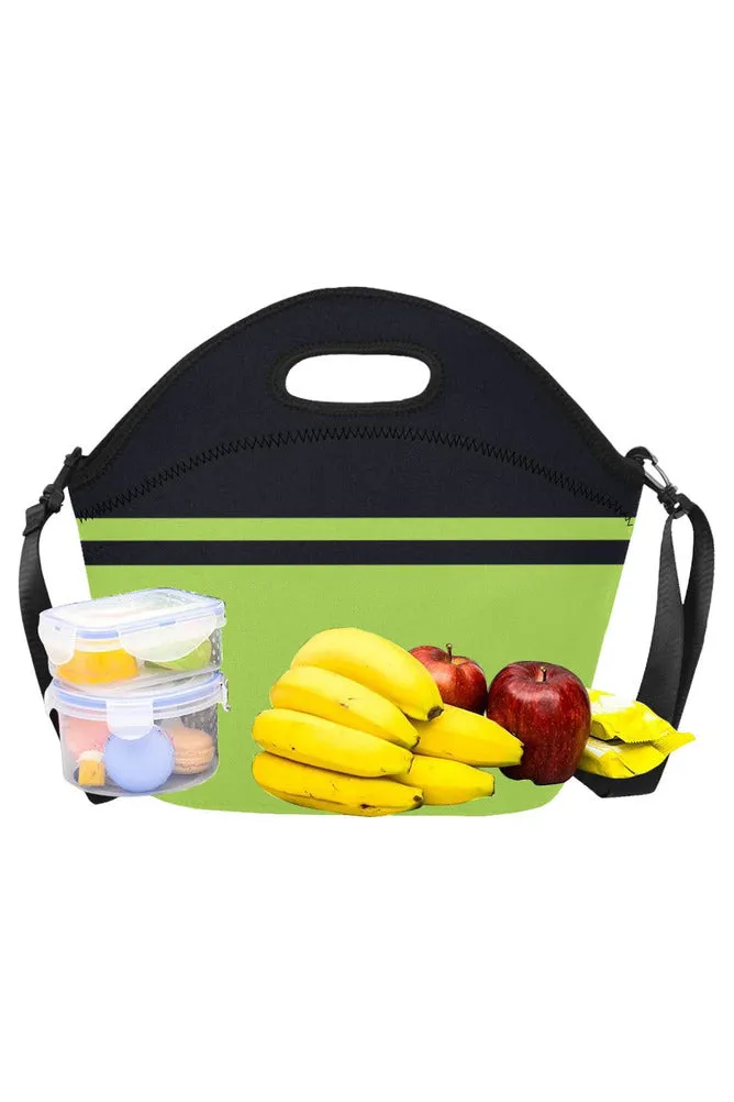 Lime Green & Eclipse Blue Neoprene Lunch Bag/Large (Model 1669)