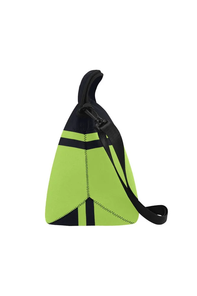 Lime Green & Eclipse Blue Neoprene Lunch Bag/Large (Model 1669)