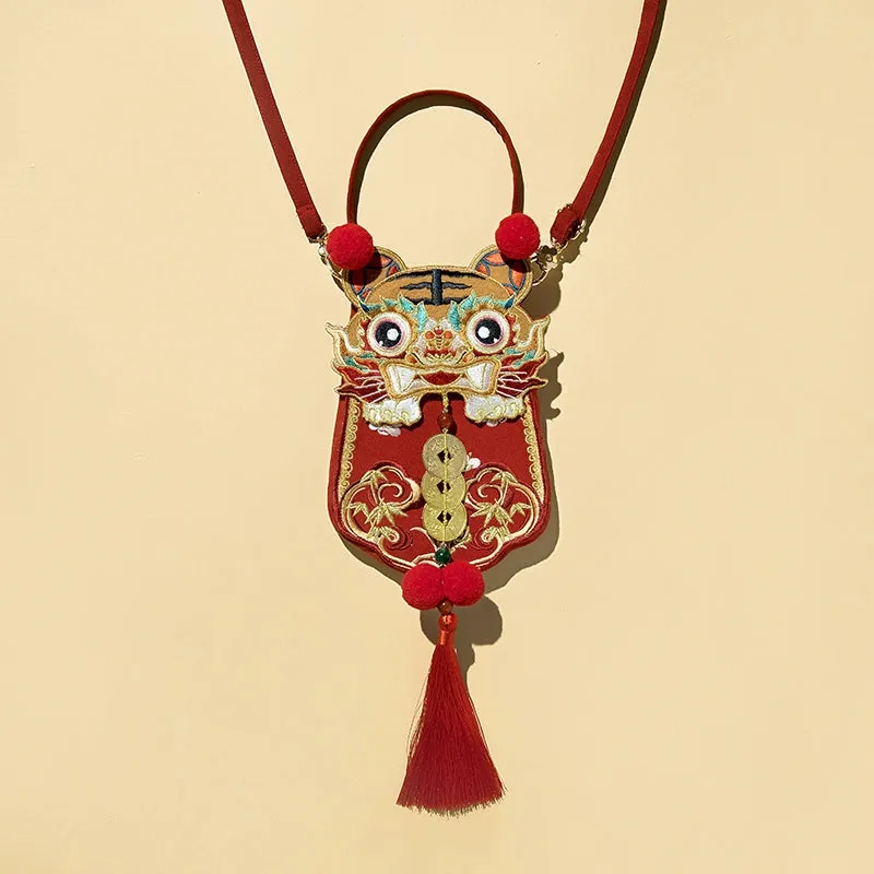 Lucky Tiger 如虎 Embroidered Phone Purse