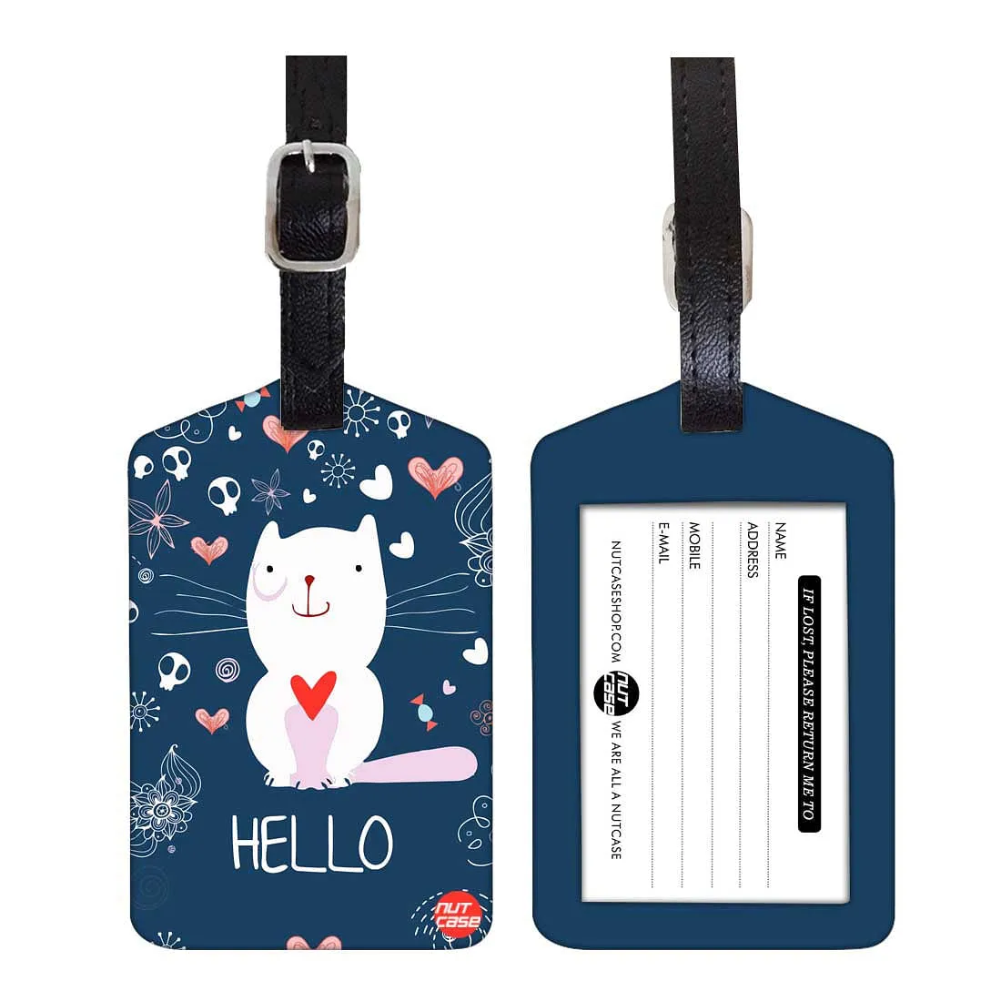 Luggage Tags Set Of 2 -  CUTE KITTY