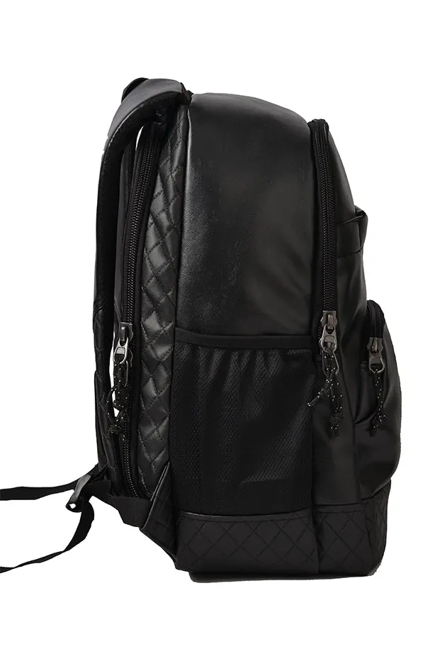 Luxur 25L Black Anti-theft Laptop Backpack with raincover