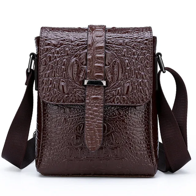 Luxury Alligator Flap Messenger Bag