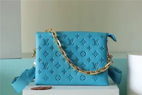 LV Coussin PM Monogram Blue For Women, Women’s Bags, Shoulder And Crossbody Bags 10.2in/26cm LV 