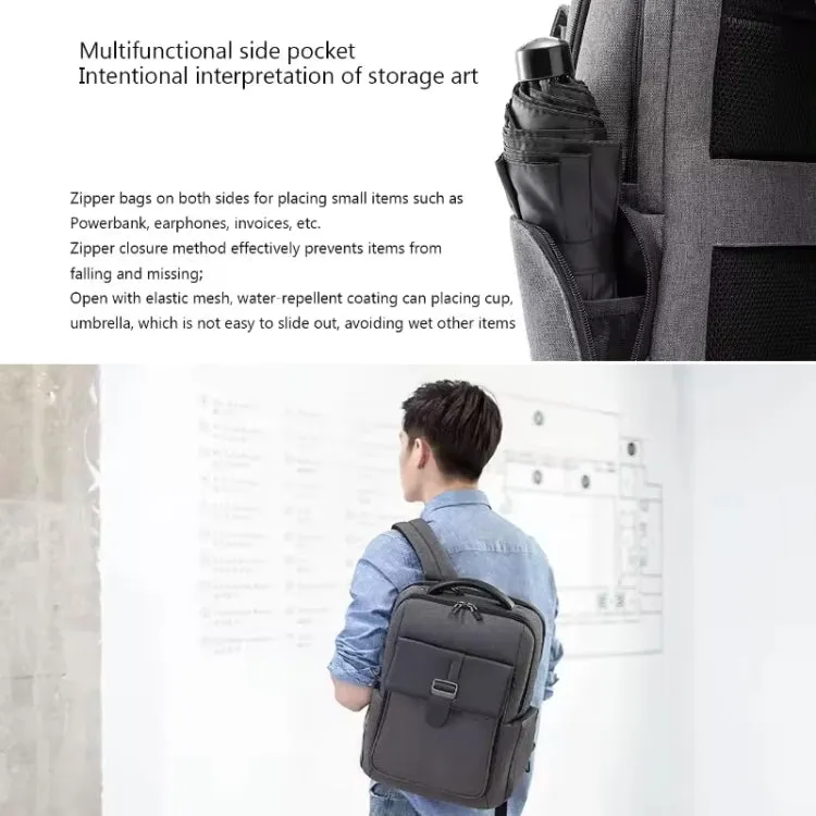 Men Backpack Multifunctional Anti-theft Removable Front Pocket 15.6 Inch Laptop Backpack(Light Grey)