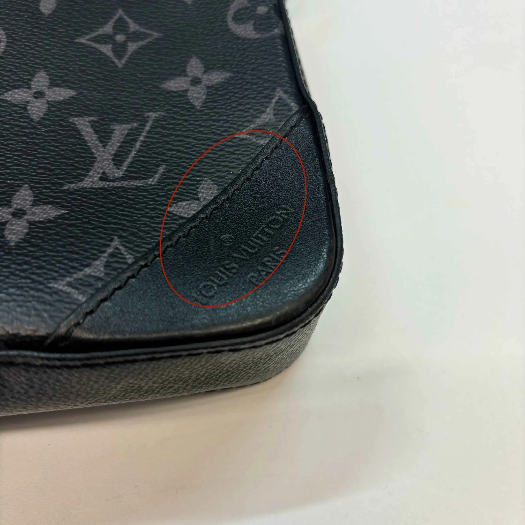 Men's Trio Monogram Eclipse Messenger Bag Grey