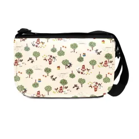 Messenger Bag - Short - Little Red Riding Hood and Farm Animals on Linen - Reinforced by Laarni and Tita