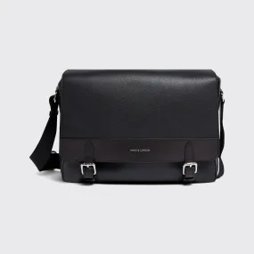 Messenger Grained Leather Black