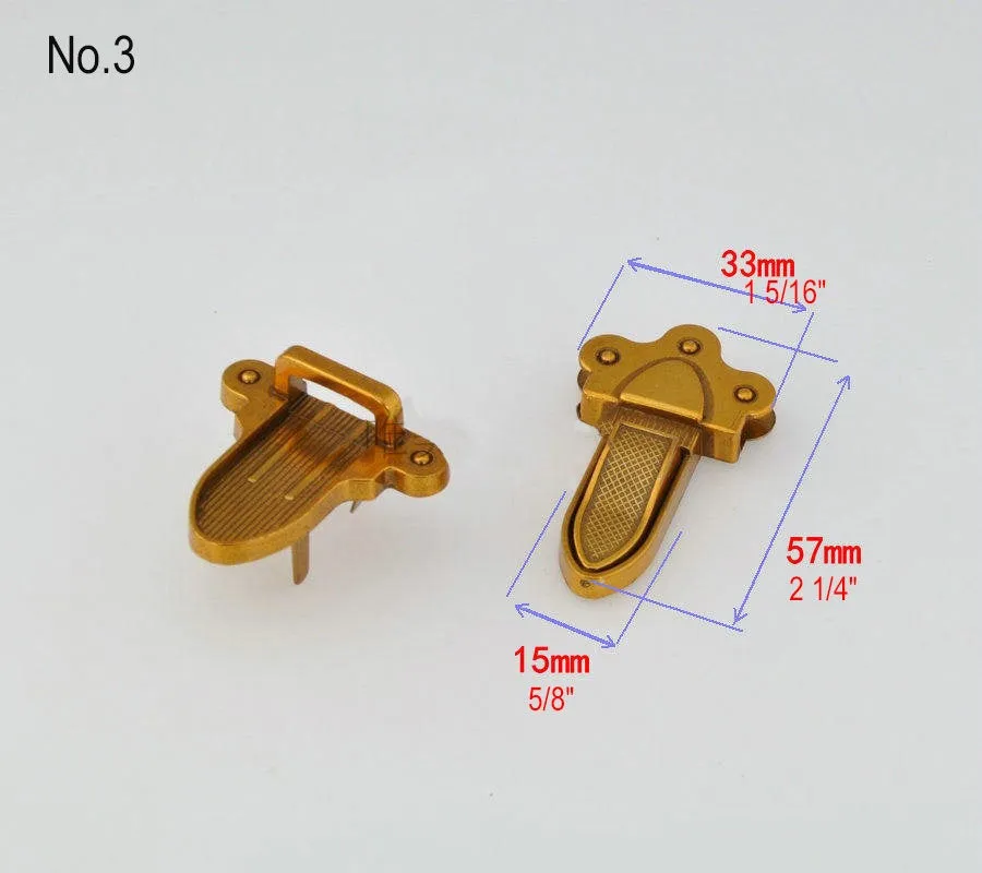 Metal Tongue Purse Lock Clasp Clutch Latch Thumb Lock 32 33 38 mm Gold Tone Case Handbag Tote Leathercraft Hardware Repair