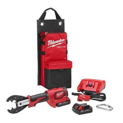 Milwaukee 2678-22O M18 Force Logic 6T Utility Crimping Kit With D3 Grooves And Fixed O Die